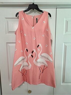 Julian Taylor Women's Sleeveless Dress In Pink Peach.  Size 16. NWT